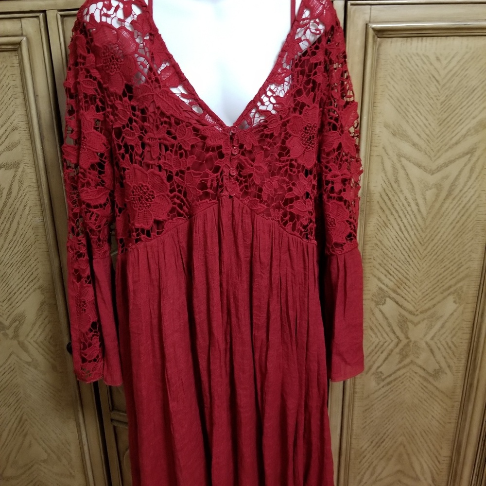 Crochet lace top dress